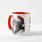 サンタアフリカ系アメリカ人コーヒーマグ夫妻 マグカップ (正面左)