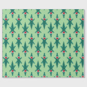 サンタアリゲーター/クロコディレスデザイン ラッピングペーパー (フラット)