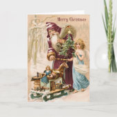 サンタアンジェルヴィンテージクリスマスカード シーズンカード (正面)