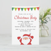 サンタアンドクリスマスバンティンホリデーパーティー招待状 招待状 (スタンド正面)