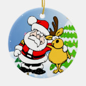サンタアンドトナイダーパルオーナメント セラミックオーナメント (正面)