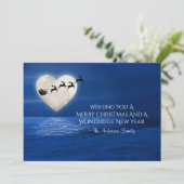 サンタアンドハートフルムーンビーチクリスマス シーズンカード (スタンド正面)