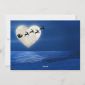 サンタアンドハートフルムーンビーチクリスマス シーズンカード (裏面)