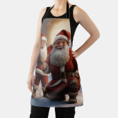 サンタアンドリトルヘルパークリスマスデザイン エプロン (インサイチュ)