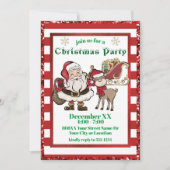 サンタアンドルドルフ飴ケーンクリスマスパーティー 招待状 (正面)