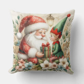 サンタアンド小妖精や小人5 クッション (正面)