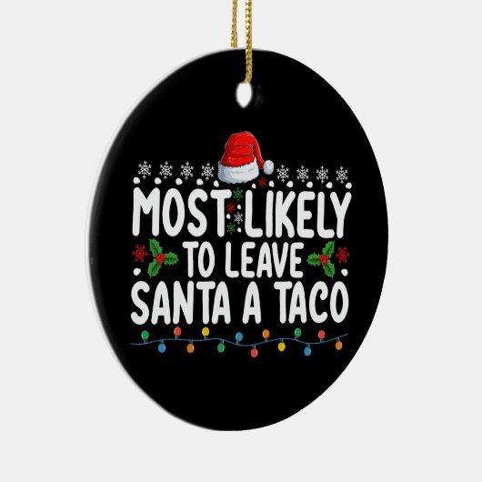 サンタア離れタコのクリスマスに最もおもしろい近い セラミックオーナメント (右)