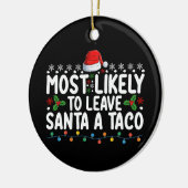 サンタア離れタコのクリスマスに最もおもしろい近い セラミックオーナメント (左)