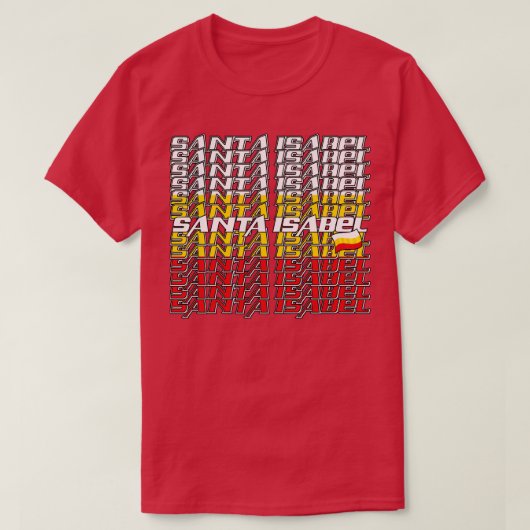 サンタイザベルカスケード文字3 Tシャツ (デザイン正面)