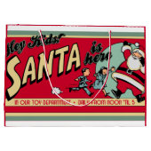 サンタイスヒアレトロクリスマス抱き枕 ラージペーパーバッグ (裏面)