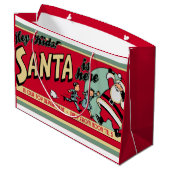 サンタイスヒアレトロクリスマス抱き枕 ラージペーパーバッグ (裏面アングル)