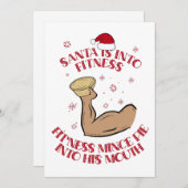 サンタイズインフィットネスおもしろいミンセパイサンタデザイン シーズンカード (正面/裏面)