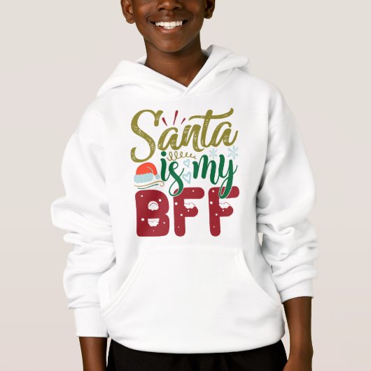 サンタイズマイBFFクリスマスおもしろいホリデー引用文 (正面)