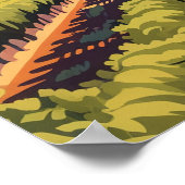 サンタイネズカリフォルニアヴィネヤードワイナリーレトロ ポスター (角)