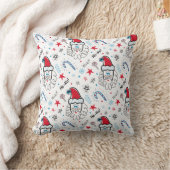 サンタイラストレーションクリスマスストッキング クッション (ブランケット)