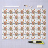 サンタインギンガーブレッドハウス小妖精や小人とキャンディカン 薄葉紙 (クラフト)