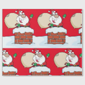 サンタインザチムニーフェスティバルラッピング紙 ラッピングペーパー (フラット)