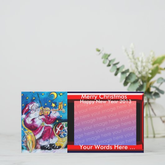 サンタインスパイアクリスマス写真テンプレート シーズンカード (スタンド正面)