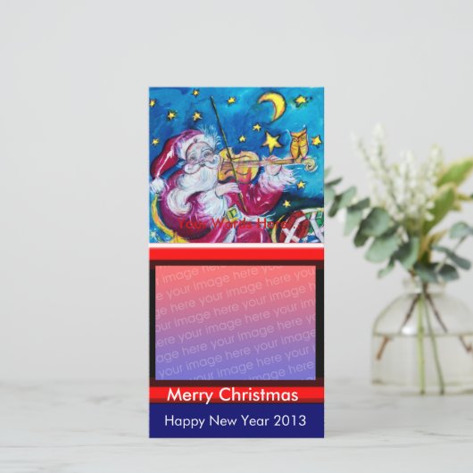 サンタインスパイアクリスマス写真テンプレート シーズンカード (スタンド正面)