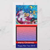 サンタインスパイアクリスマス写真テンプレート シーズンカード (正面)