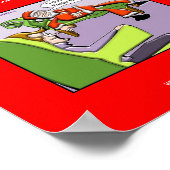 サンタインセラピーおもしろいクリスマスのポスター ポスター (角)