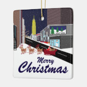 サンタインニューヨーククリスマスセラミックオーナメント セラミックオーナメント (左)