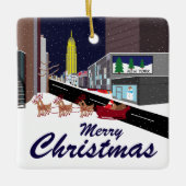 サンタインニューヨーククリスマスセラミックオーナメント セラミックオーナメント (正面)