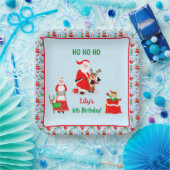 サンタインノースポール誕生日 ペーパープレート (パーティー)