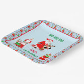 サンタインノースポール誕生日 ペーパープレート (傾斜あり)