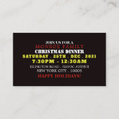 サンタインパリスクリスマスパーティーチケット招待状 エンクロージャーカード (裏面)