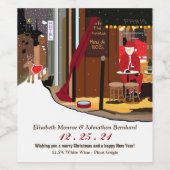サンタインパリスクリスマスワインラベル ワインラベル (シングルラベル)