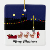 サンタインマドリードクリスマスセラミックオーナメント セラミックオーナメント (裏面)