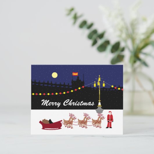 サンタインマドリードクリスマスホリデーポストカード シーズンポストカード (スタンド正面)