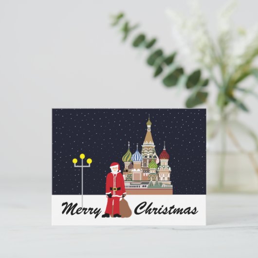 サンタインモスクワクリスマスホリデーポストカード シーズンポストカード (スタンド正面)