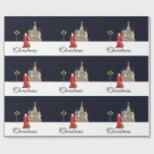 サンタインモスクワクリスマスラッピング紙 ラッピングペーパー (フラット)