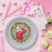 サンタインリース紙プレート ペーパープレート (パーティー)