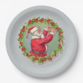 サンタインリース紙プレート ペーパープレート (正面)