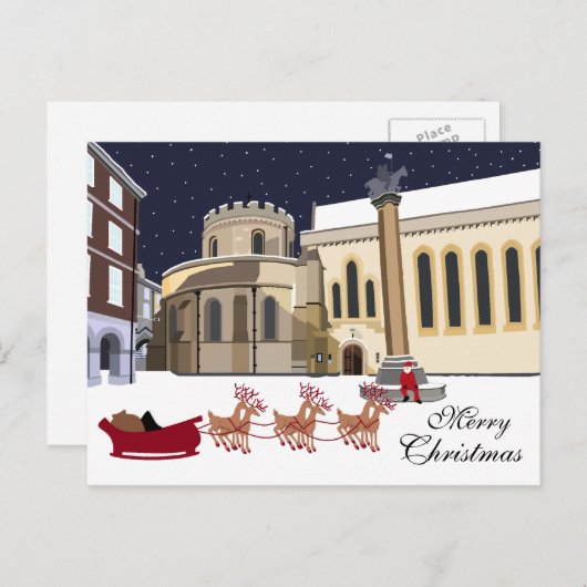 サンタインロンドンクリスマスホリデーポストカード シーズンポストカード (正面/裏面)