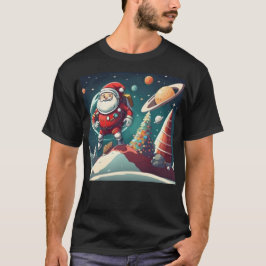 サンタイン宇宙おもしろい Tシャツ