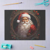 サンタイン魅力的アンティークフレームデカップクラフトPa 薄葉紙 (クラフト)