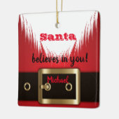 サンタイ信じン・イン・ユー・クリスマス セラミックオーナメント (左)