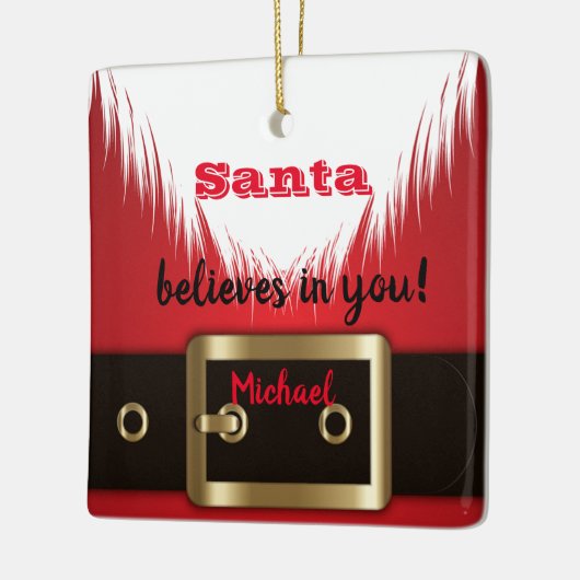サンタイ信じン・イン・ユー・クリスマス セラミックオーナメント (左)