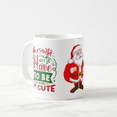 サンタイ親愛ーかわいいクリスマおもしろいス引用文 コーヒーマグカップ (正面左)
