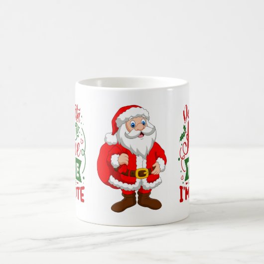 サンタイ親愛ーかわいいクリスマおもしろいス引用文 コーヒーマグカップ (中央)