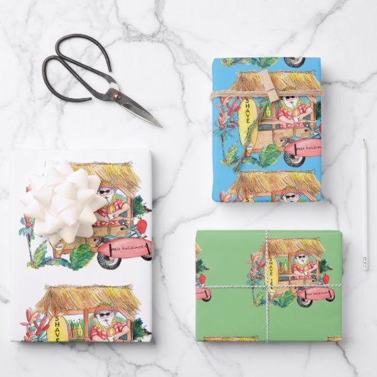 サンタウィズシェーブアイスメレカリキマカ ラッピングペーパーシート (正面)