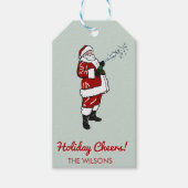 サンタウィズシャンパーニュボトル ギフトタグ (正面)