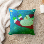 サンタウィズスター抽象芸術クリスマスアート クッション (ブランケット)
