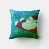 サンタウィズスター抽象芸術クリスマスアート クッション (裏面)