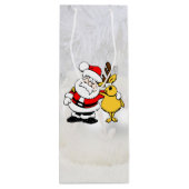 サンタウィズディアマンガワイン抱き枕 ワインギフトバッグ (裏面)