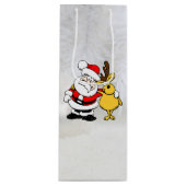 サンタウィズディアマンガワイン抱き枕 ワインギフトバッグ (正面)